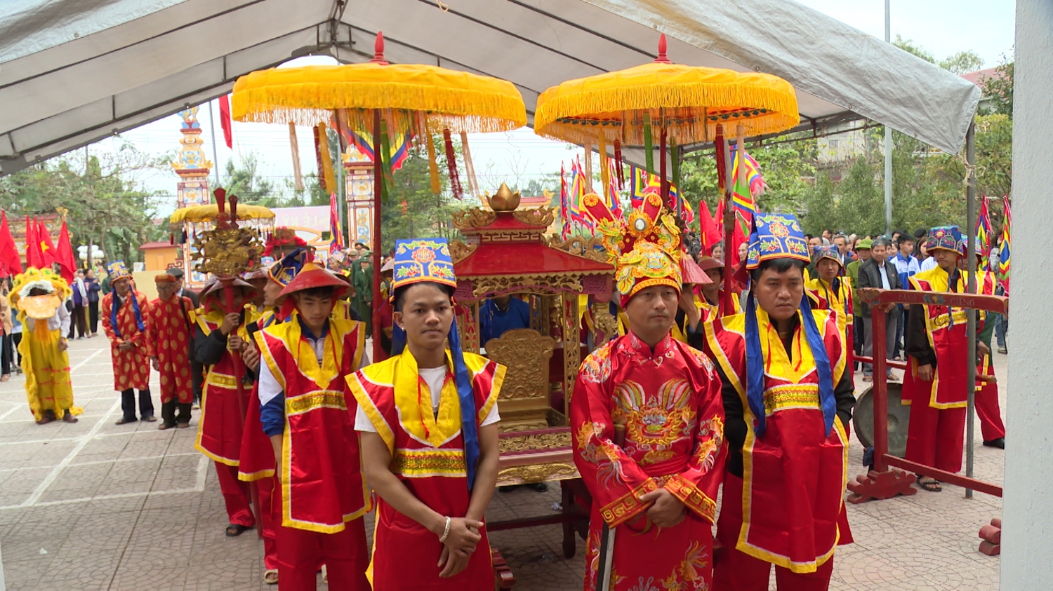 Nghi thức lễ hội ở Đình Hương Xá vô cùng phổ biến